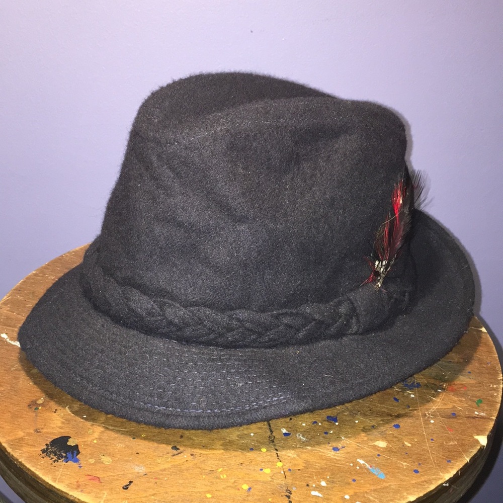 Stetson Navy Trilby hat wool cap size 7 SCA48 Benchcraft Hatters Brooklyn NY